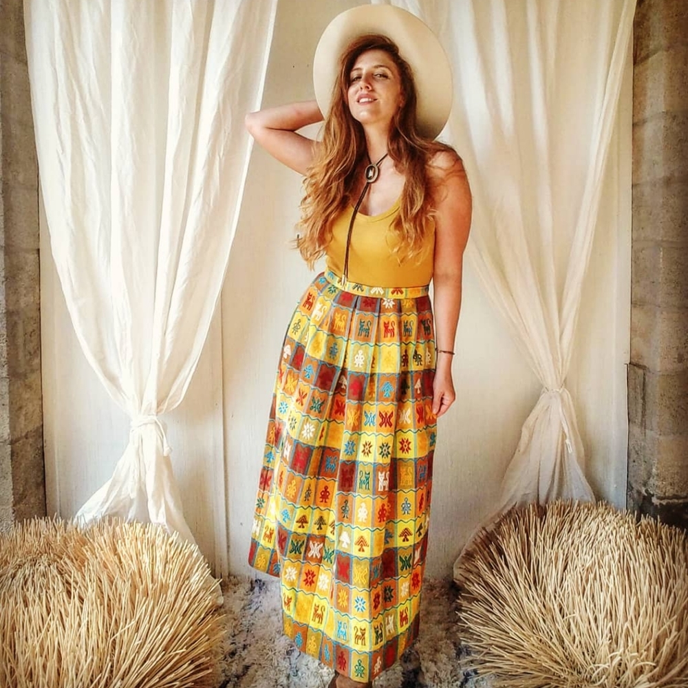 True Vintage Aztec Skirt!☀️